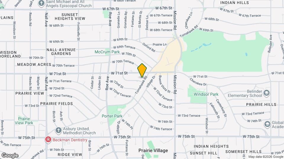 4300 W 71st Terrace Map and Location Details