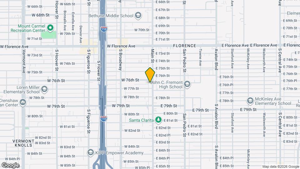 7617 S Main St Mapa y Detalles de la Ubicación