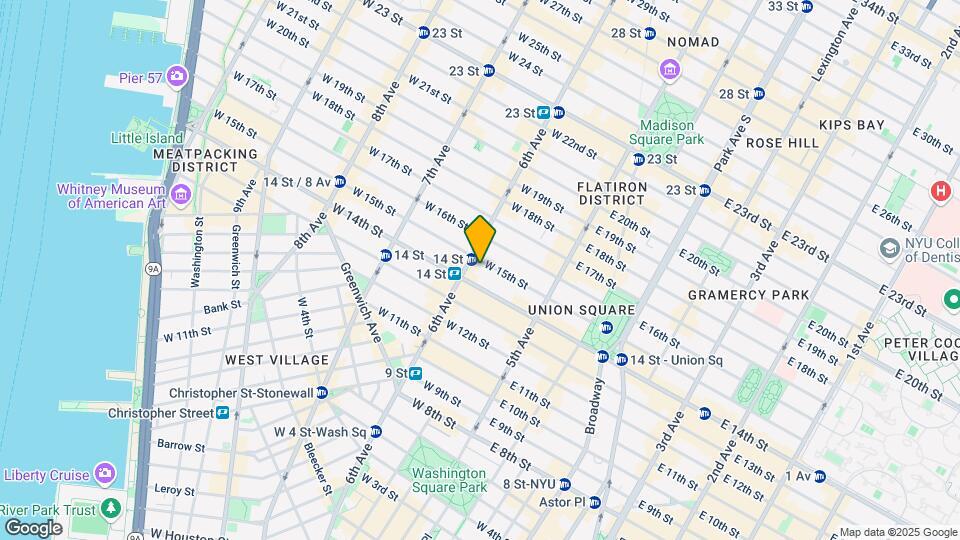 58 W 15th St Map and Location Details