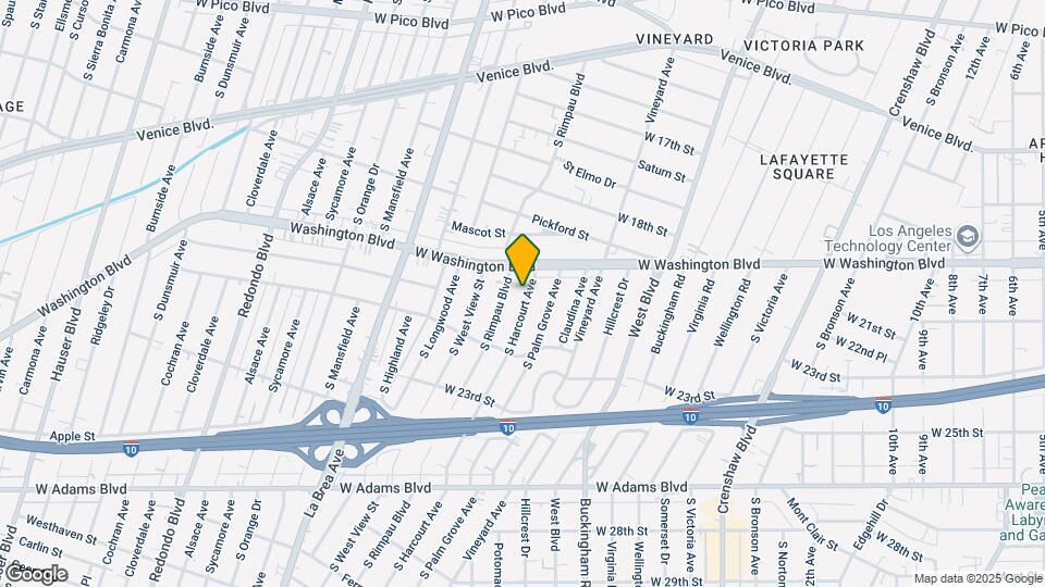 1937 1/2 S Harcourt Ave Map and Location Details