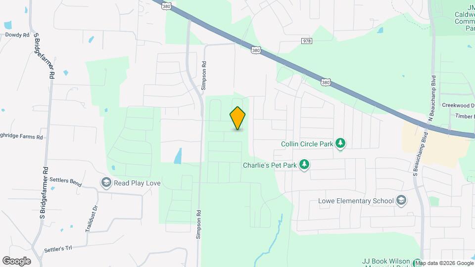 1030 Raintree Rd Map and Location Details