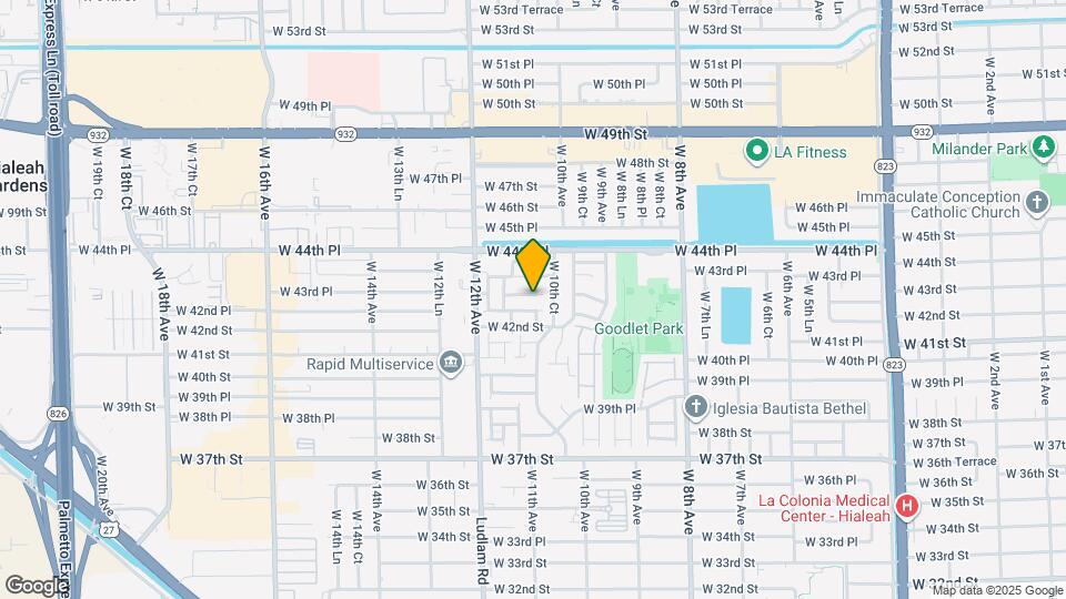 1070 W 43rd Pl Map and Location Details