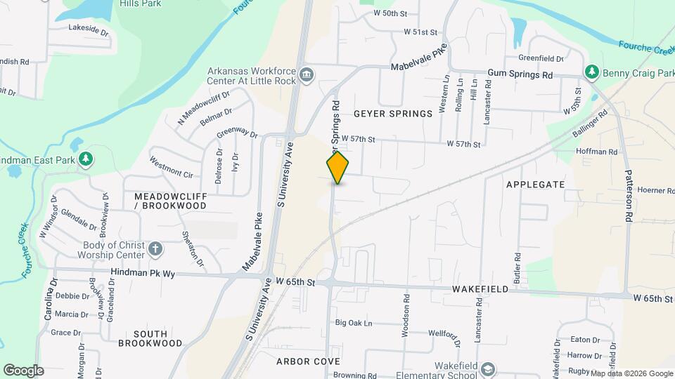 5921 Geyer Springs Rd Mapa y Detalles de la Ubicación