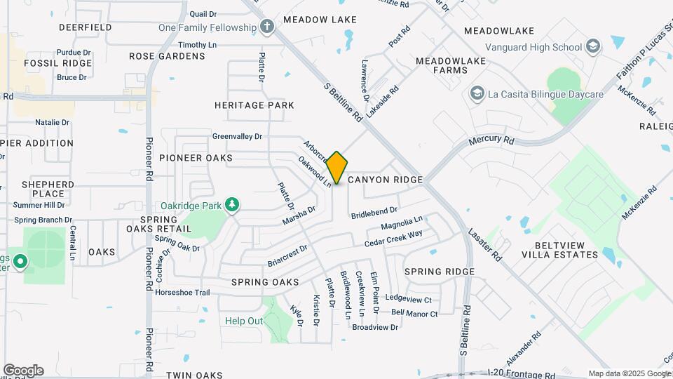 14732 Oakwood Ln Map and Location Details