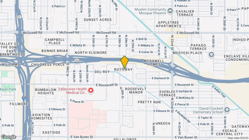 1102 N 28th Pl Map and Location Details