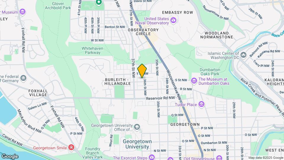 3609 S St NW Map and Location Details