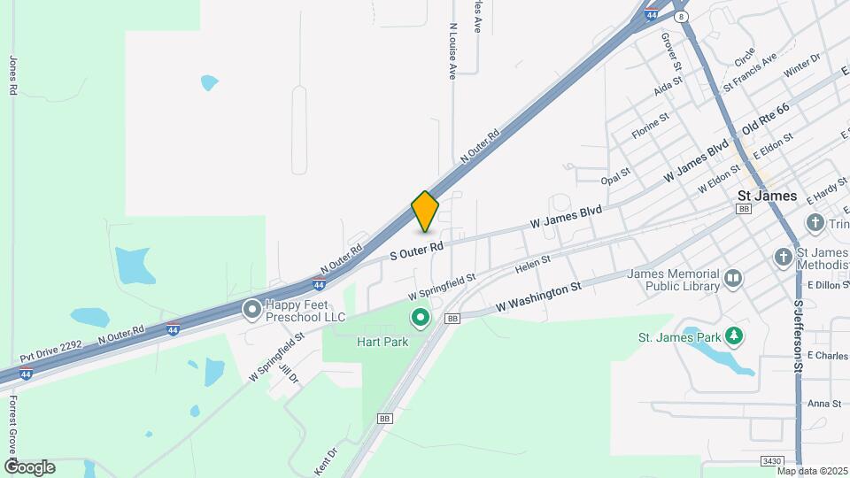 1107 W James Blvd Mapa y Detalles de la Ubicación