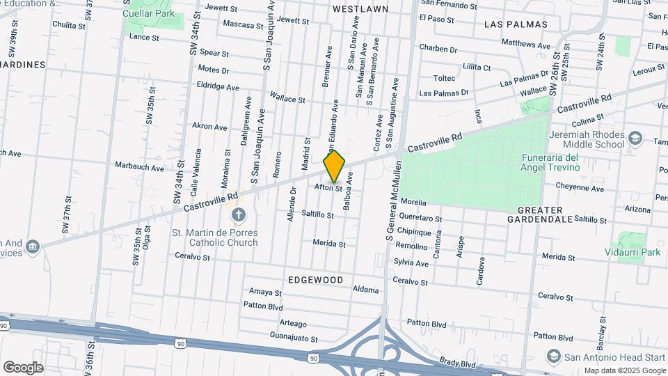 1402 Afton St Map and Location Details