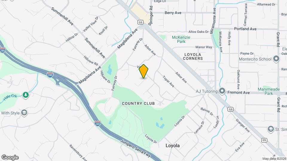 1526 Hillview Dr Map and Location Details