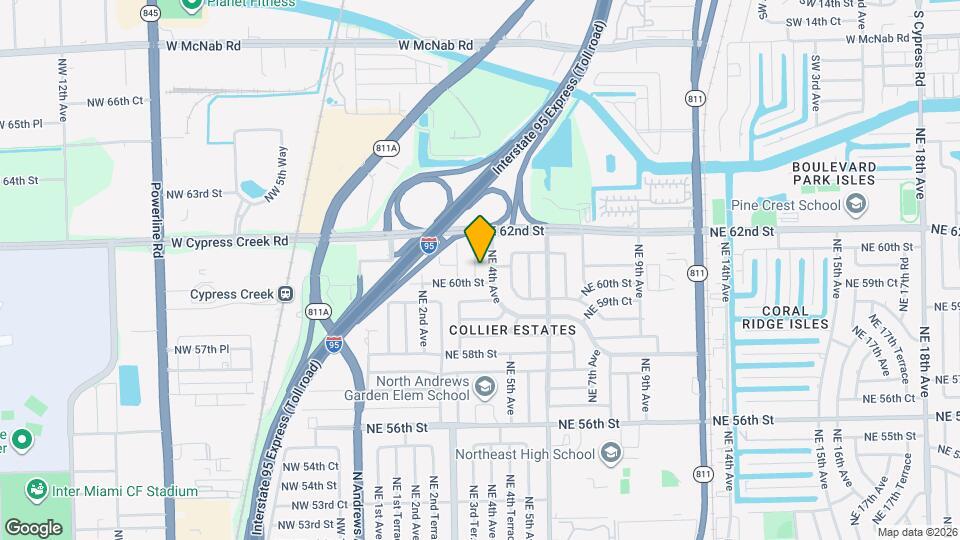 6020 NE 3rd Terrace Mapa y Detalles de la Ubicación