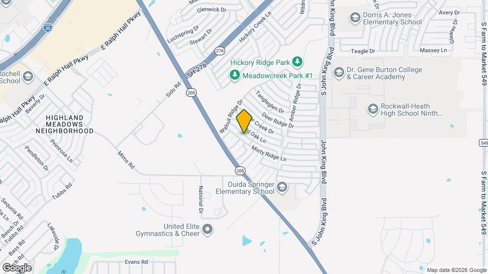2842 Misty Ridge Ln Map and Location Details