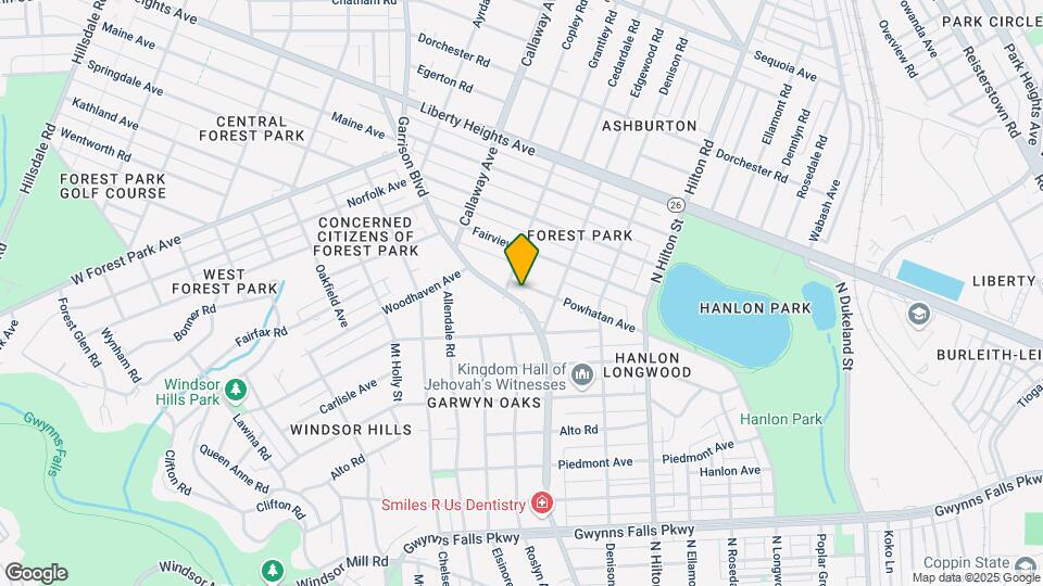 3511 Powhatan Ave Map and Location Details