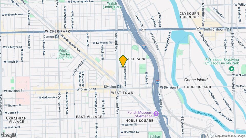 1322 N Bosworth Ave Map and Location Details