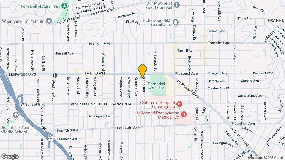 1631 N Edgemont St Mapa y Detalles de la Ubicación
