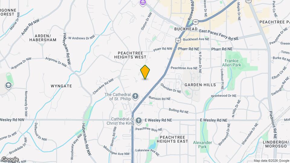 2828 Peachtree Rd NE Map and Location Details