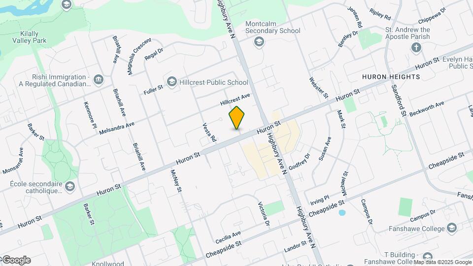 1290 Huron Street Map and Location Details