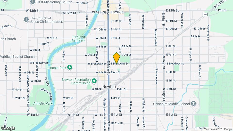 123 E Broadway St Map and Location Details