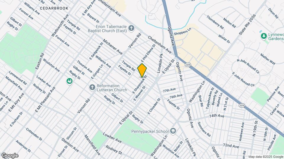 7801 Fayette St Map and Location Details