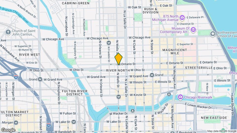 617 N Wells St, Unit 1003 Map and Location Details