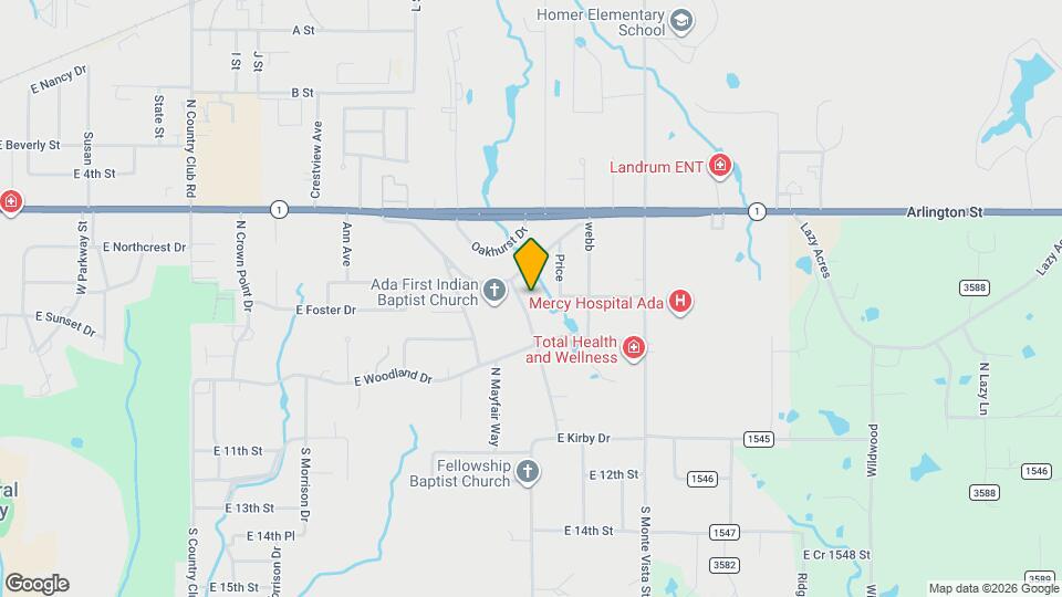 424 N Hillcrest Ave Map and Location Details