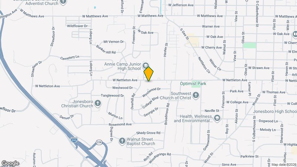 1801 W Nettleton Ave Map and Location Details