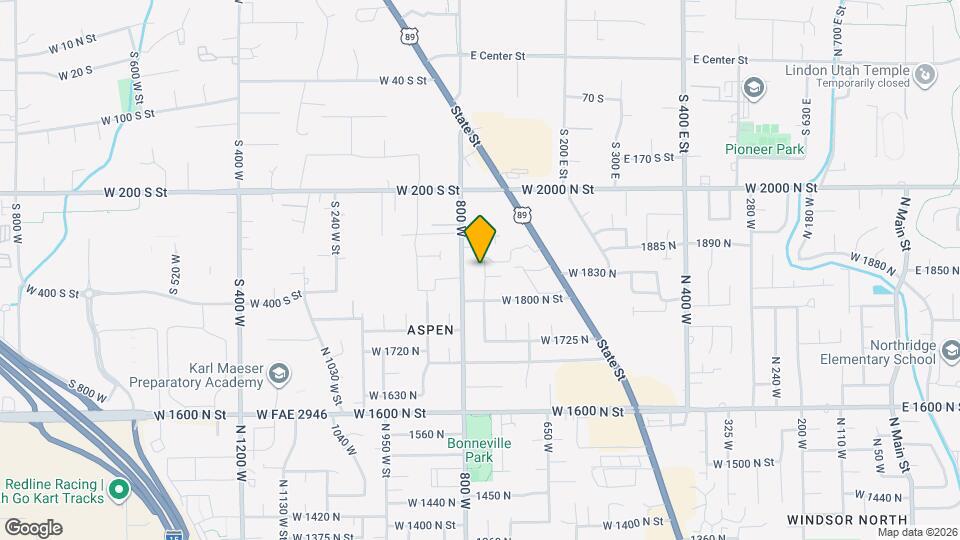 1865 N 760 W Map and Location Details