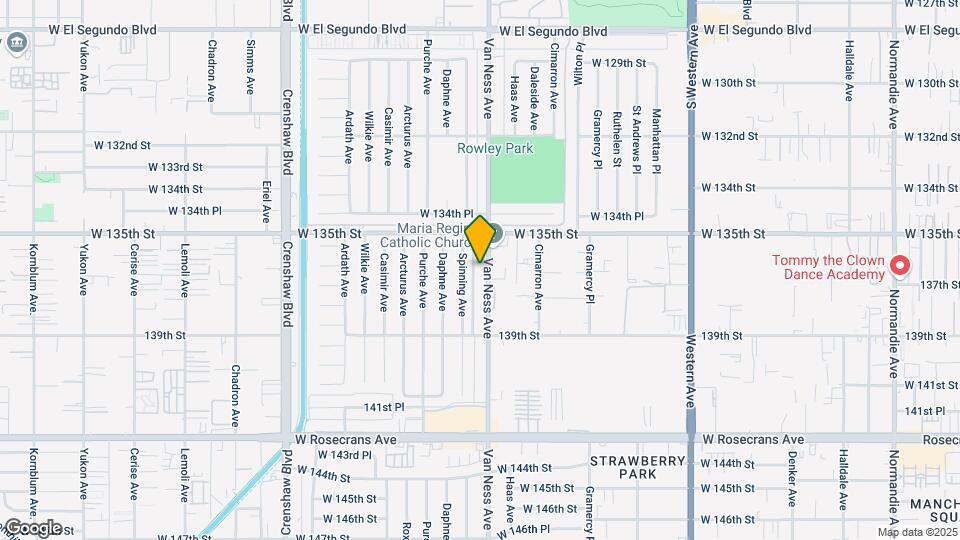 13609 Van Ness Ave Map and Location Details