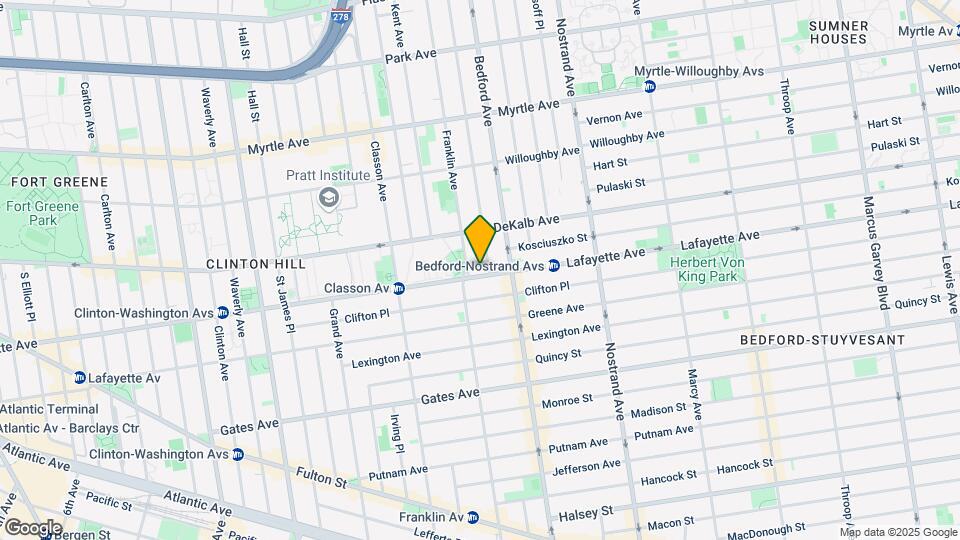 Gorgeous 2 bed 2 bath in Clinton Hill Map and Location Details