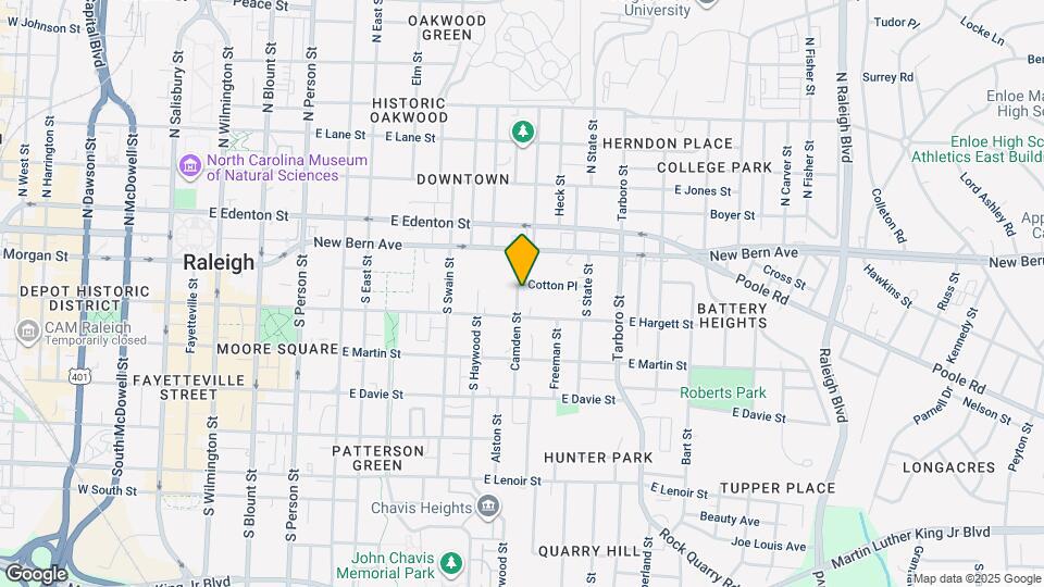 121 Camden St Map and Location Details