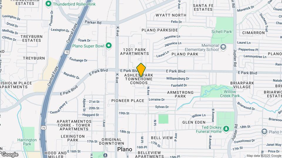 Plano Park Townhomes Map and Location Details