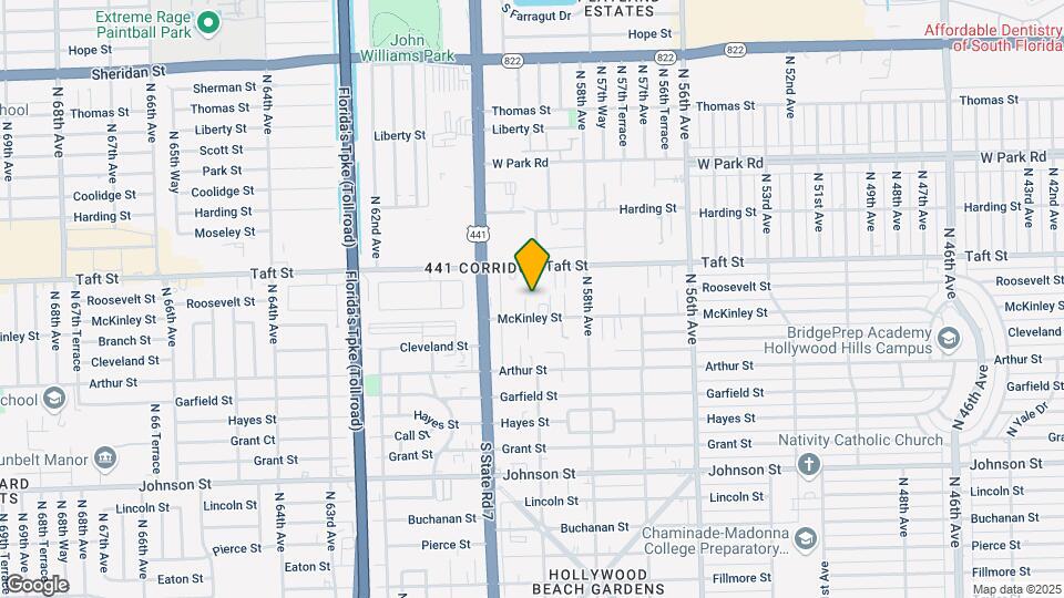 1519 N 59th Terrace Map and Location Details