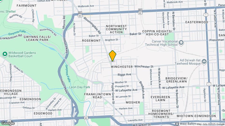 1221 Poplar Grove St Map and Location Details