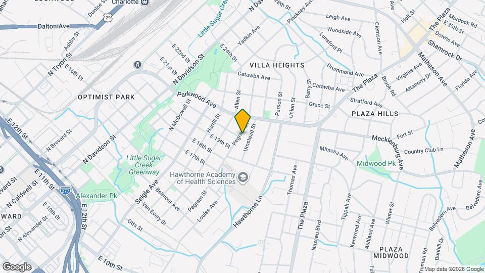 1700 Pegram St, Unit 1 Mapa y Detalles de la Ubicación