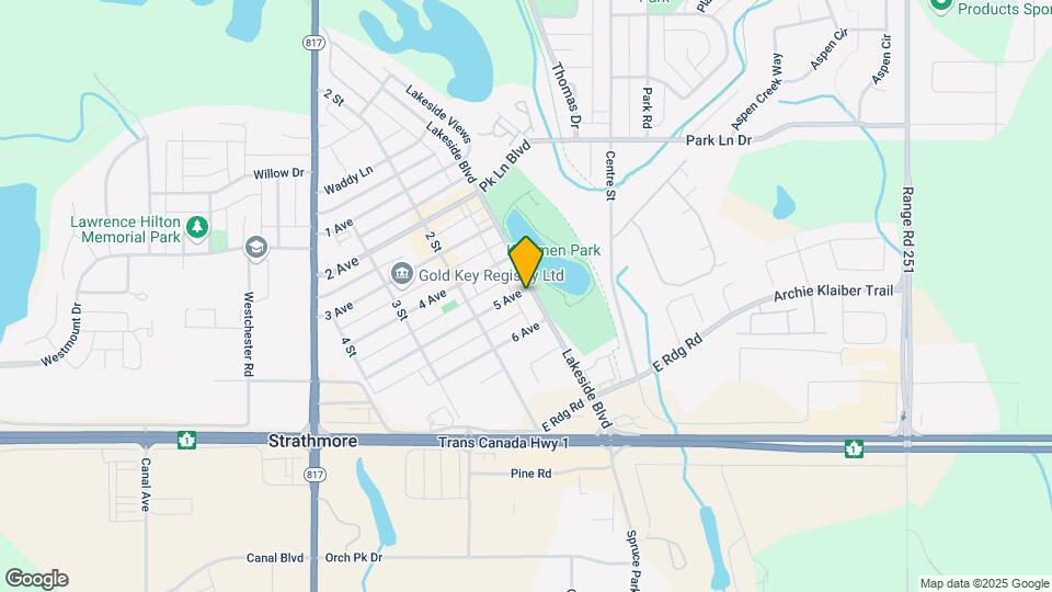 606 Lakeside Boulevard Strathmore Map and Location Details