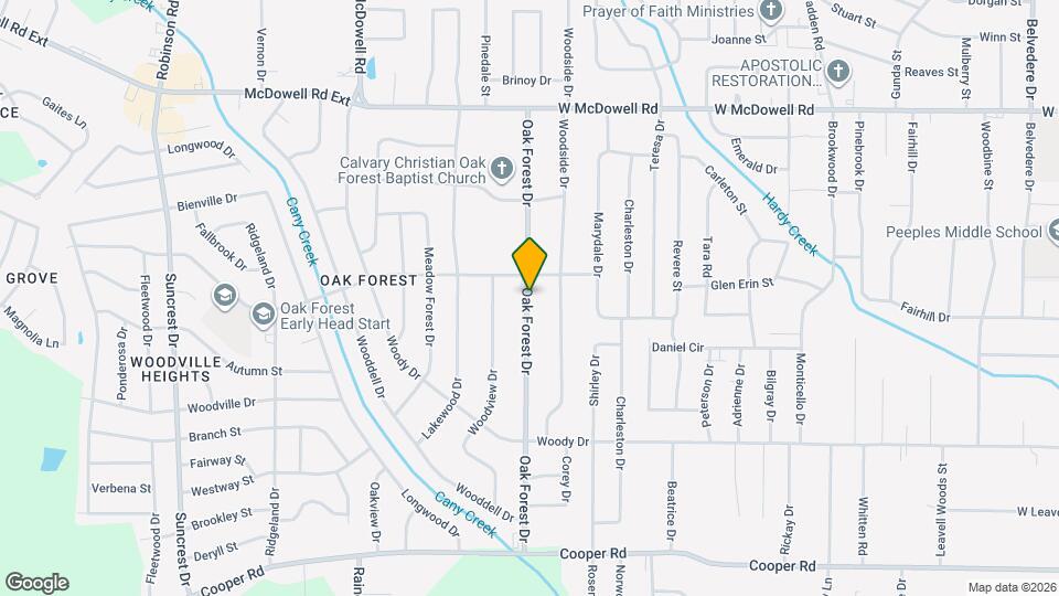 3024 Oak Forest Dr Map and Location Details