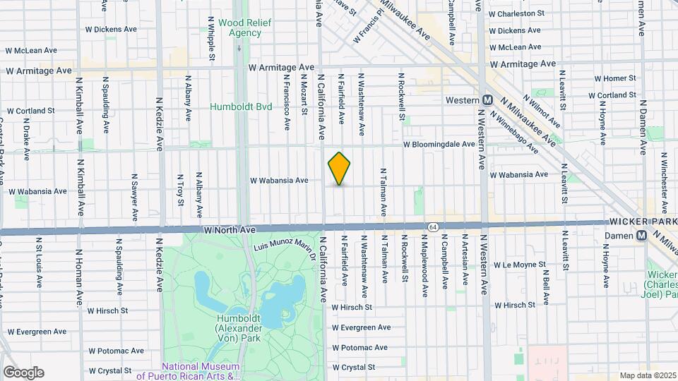 1654 N Fairfield Ave Map and Location Details