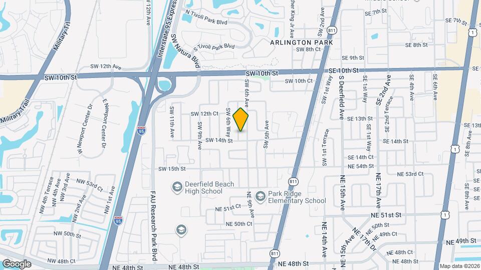 1360 SW 6th Terrace Map and Location Details
