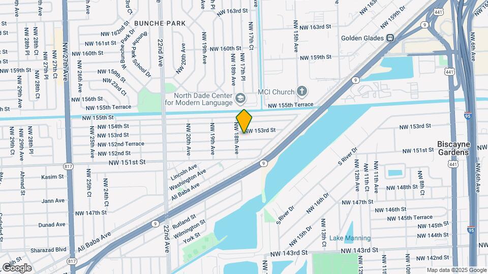 1771 NW 152nd Terrace Map and Location Details