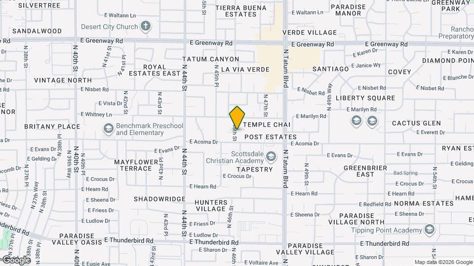 4601 E Everett Dr Map and Location Details