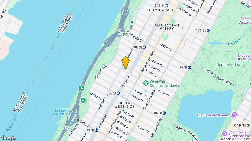 265 W 90th St Map and Location Details