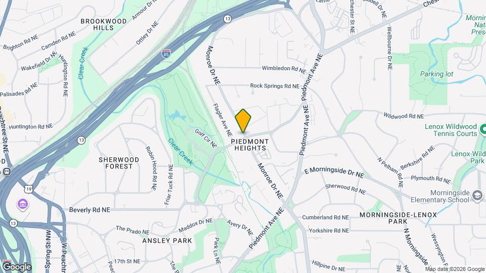 1732 Monroe Dr NE, Unit A Map and Location Details
