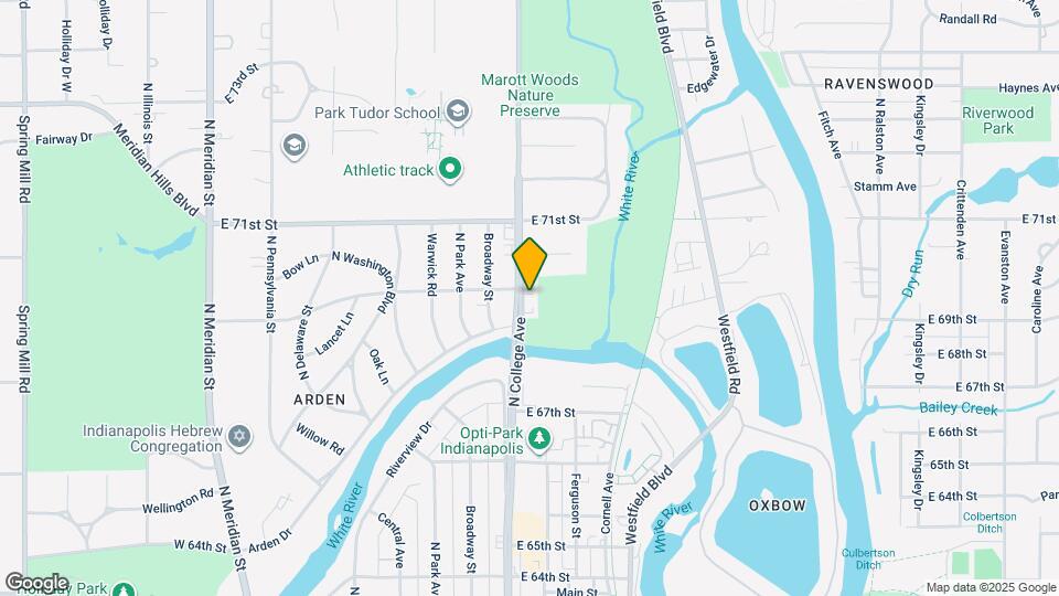 6967 N College Ave Map and Location Details