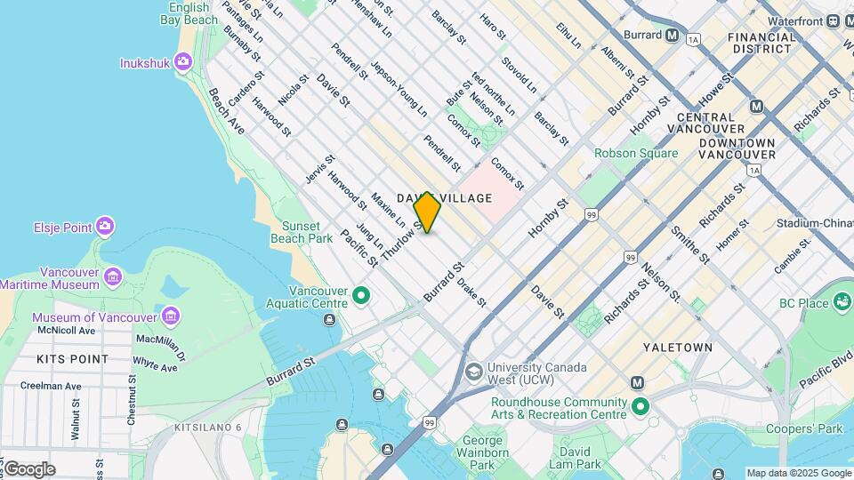 1056 Burnaby St Map and Location Details
