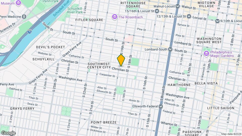 1839 Christian St Mapa y Detalles de la Ubicación