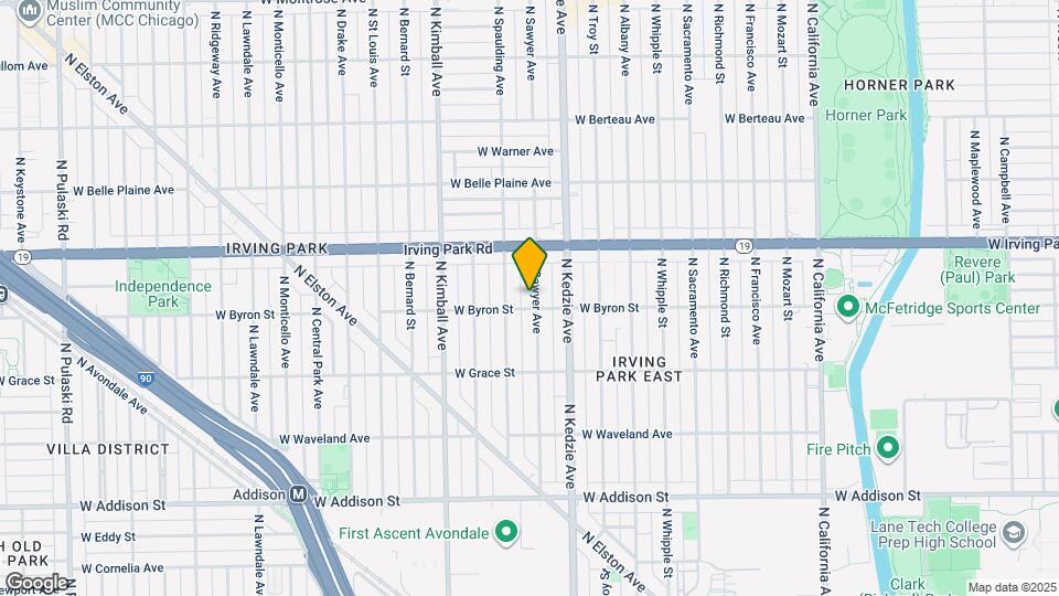3906 N Sawyer Ave Map and Location Details