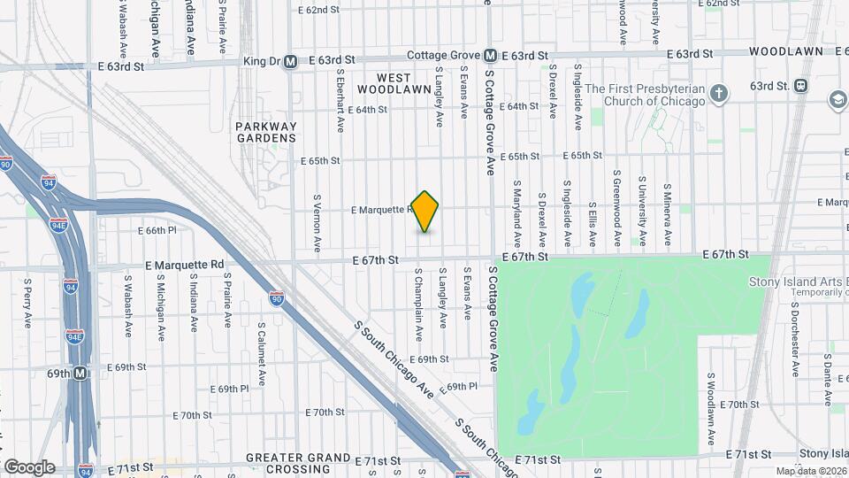 6637 S Champlain Ave Map and Location Details