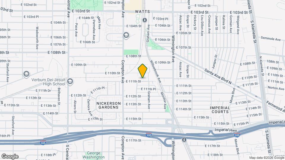 1673 E 111th St, Unit 1673 Mapa y Detalles de la Ubicación