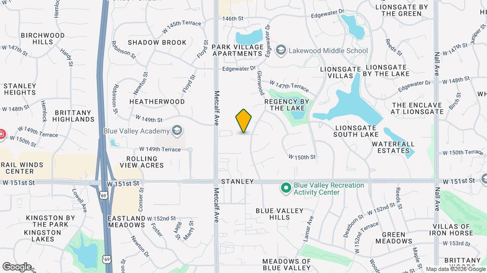 Blue Valley Meadows Duplexes Map and Location Details