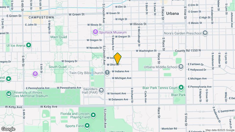 711 W Ohio St Map and Location Details