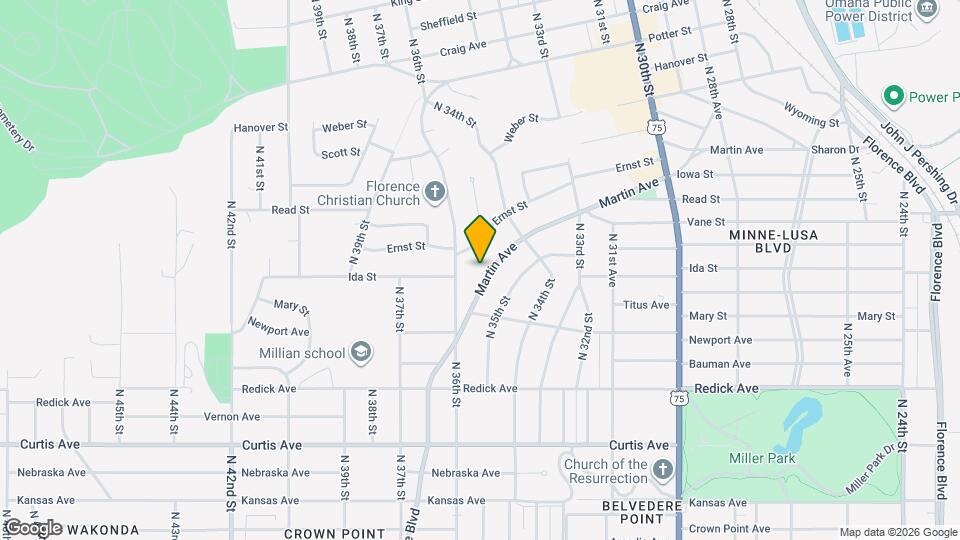 3442 Martin Ave Map and Location Details